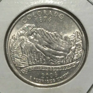 2006-P Colorado State Quarter Cud Die Break @ 3:00 On Reverse Mint Error Coin - Picture 1 of 2