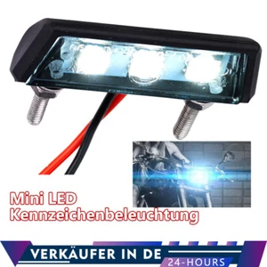 Universal Motorrad  Mini LED Kennzeichenbeleuchtung Nummernschild Beleuchtung - Bild 1 von 10