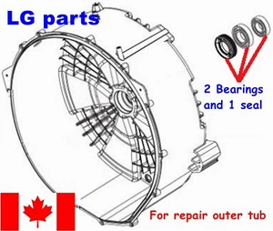 LG FRONT LOAD WASHER,2 TUB BEARINGS & SEAL Kenmore ( 4036er2004a ) - Foto 1 di 2
