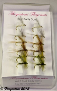 Fliegentom Set mit 12 Trockenfliegen - Biotbody Duns - Bild 1 von 6