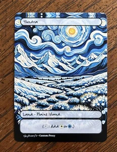 MTG - Tundra - Estilo Van Gogh - Tarjeta para EDH y prueba de juego - Imagen 1 de 1