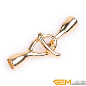 Hook and Eye Clasp 14K Gold Filled Toggle Clasps For Bracelet Jewelry Making YB - Picture 1 of 19