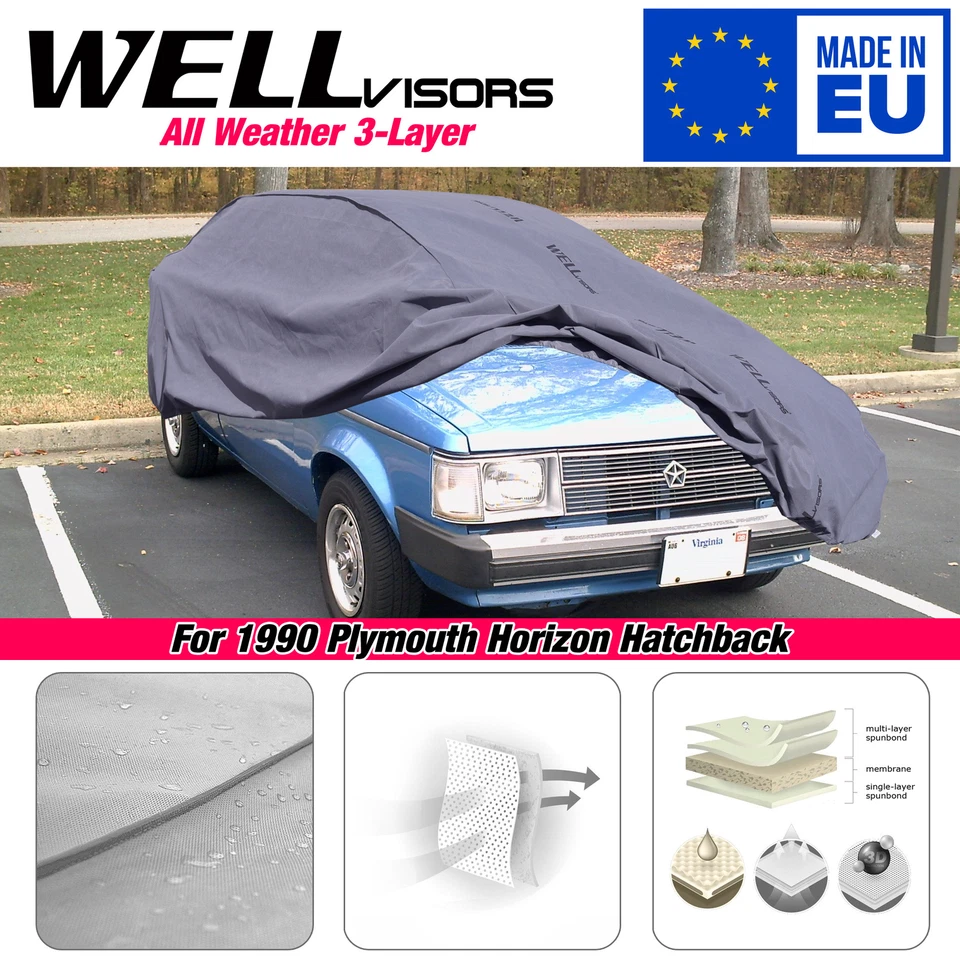 Автомобильный чехол WELLvisors 3-6899327HB для хэтчбека Plymouth Horizon 1990-1990 годов выпуска - Изображение 1 из 4
