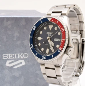 [N MINT] SEIKO 5 Sports 4R36-07G0 SBSA003 Pepsi Bezel Automatic Mens Watch JAPAN - Picture 1 of 16