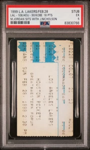 Michael Jordan Sits Courtside w/ Nicholson - Ticket 1999 L.A. Lakers Kobe Bryant - Picture 1 of 1