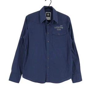 G-STAR RAW Shirt Casual Formal Johnson Solid Men Size M - Picture 1 of 12