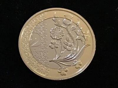 Rare 1st Strike 2023 UK King Charles III Flowers BiMetallic £2 Pound Privy Mark - Image 1 of 3