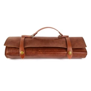 Cuchillo de chef japonés de 7 bolsillos bolsa con rollo cuchillo de cuero estuche de transporte con rollo billetera de chef - Imagen 1 de 10