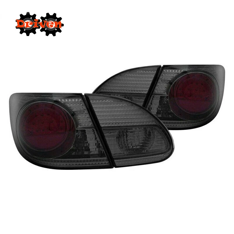 Luces traseras LED para Toyota Corolla 2003-2008 lente de humo carcasa de 4 piezas base S CE TRD Foto 1 de 1