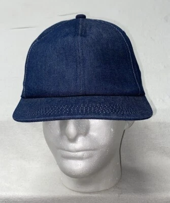 Gorra de Jean Azul Denim Vintage Marca A4 Gancho y Lazo Cierre Ajustable Foto 1 de 4