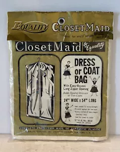 Vintage Closet Maid Dress Bag Zipper Equality Plastics Fifth Ave Prop - Picture 1 of 4