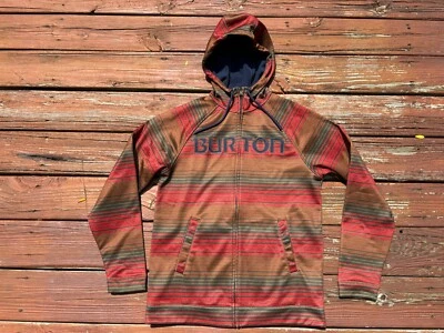 Burton Columbo Snowboard Fleece Lined Zip Up Hoodie Southwestern Size Medium - Image 1 of 4