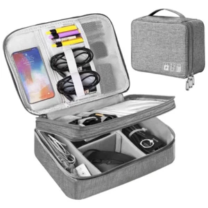Kabel Elektronik Zubehör Tasche Reise Organizer Aufbewahrungtasche Netzteil USB - Bild 1 von 12