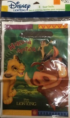 DE COLECCIÓN EL REY LEÓN "Hakuna Matata" Fiesta de Cumpleaños 8 Bolsas de Golosinas Sacos NUEVO Foto 1 de 3