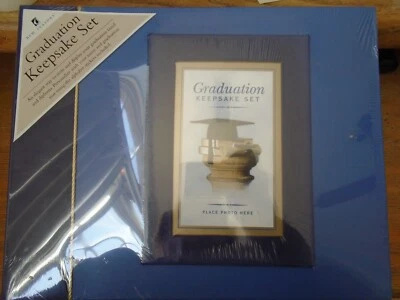 Graduation Keepsake Set New Seasons Blue Diploma Photo and Tassel Display NIP - Image 1 of 4