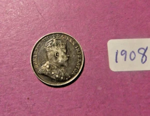 1908 Canada 5 Cent Coin - VF - Picture 1 of 3