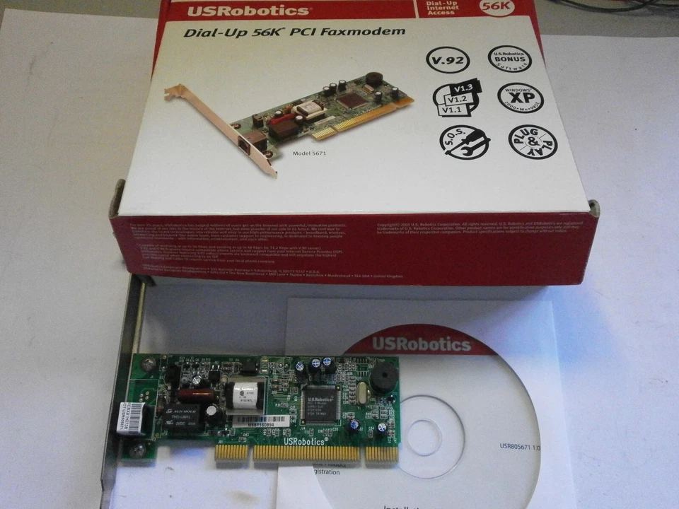 Modem-Fax USRobotics V.92 56K PCI interno - Immagine 1 di 1