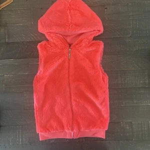 Limited Too Little Girls Neon Pink Hooded Vest HK7 - Picture 1 of 4