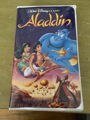 Walt Disney Home Video Black Diamond VHS Aladdin 1992 Film 1993 Jasmine Iago - Image 1 of 4