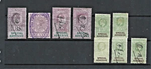 india stamps victoria/edward officials x9 various values as scan - Picture 1 of 1