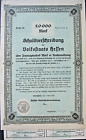 ungelocht Volksstaat Hessen 20t Mark Anleihe Darmstadt 1923 +Kp Hessen Inflation
