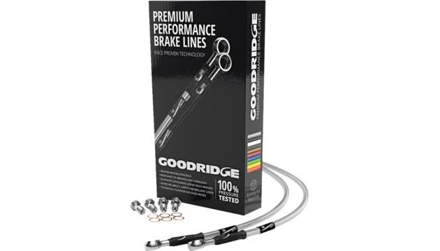 Goodridge Rear Single Brake Line Kit #HD0057-2RC-CL Harley Davidson - Image 1 of 1