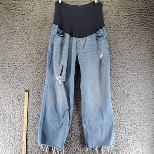 Old Navy Jeans Damen Größe 16 Blau Umstandsmode Used Stretch Demin Weites Bein - Bild 1 von 9