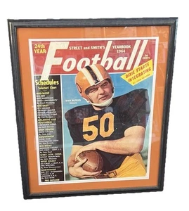 1964 DICK BUTKUS Framed Illinois Street Smith’s College Football Yearbook Poster - Picture 1 of 3