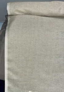 Drapery Fabric 12 Yards X 58” : Silk Thread Stripes Under Linen - Picture 1 of 16