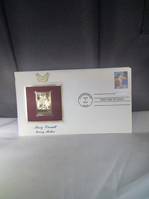Mary Cassatt Young Mother 2003 réplica FDC oro cubierta sello envío combinado Foto 1 de 3