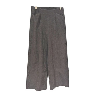 Старый темно-синий высоты широкая нога укороченные брюки женщин размер S темно-серый джинсовой ткани - Изображение 1 из 4