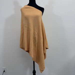 Eileen Fisher Women’s Organic Cotton Melange Knit Poncho One Size Orange - Picture 1 of 8