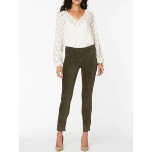 NYDJ Soft Faux Suede Stretch Pants Country Western Retro Hippie Disco Moto 6 - Picture 1 of 10