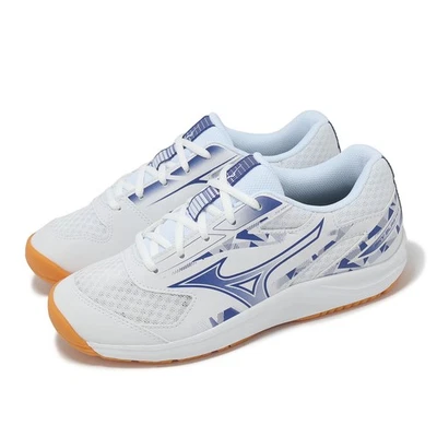 Mizuno Sky Blaster 4 Wide White Blue Men Unisex Badminton Shoes 71GA2533-11 - image 1 of 4