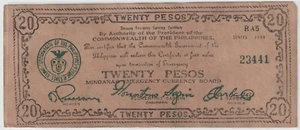 WWII Japanese Invasion Guerilla 1944 $20 Peso Dollar Japan US War Collection WW2 - Picture 1 of 2