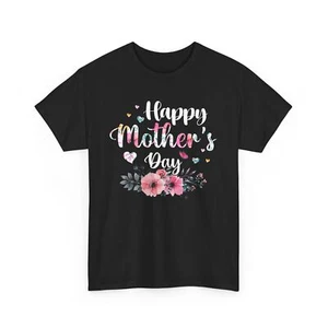Happy Mother's Day Tee, Floral Graphic T-Shirt, Gift for Mom, Mother Shirt Gift - Picture 1 of 7