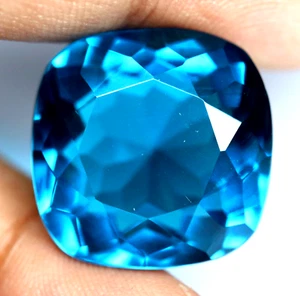 Zertifizierter natürlicher blauer Turmalin Indicolit Kissen geschnitten loser Edelstein 21,45 Ct - Bild 1 von 8