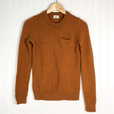 Wallace Womens Pullover Sweater Brown Long Sleeve Crew Neck 100% Merino Wool M - Image 1 of 4