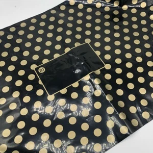 Black With Gold Polka Dot 14" x 20" - 350 x 500mm Mailing Bags - Picture 1 of 2