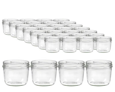 100 x tumble jars 230 ml without lid jam jar preserving jar mason jars - Image 1 of 2