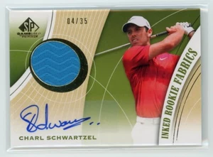 2012 SP Game Used Golf Charl Schwartzel Inked Rookie Fabrics /35 - Picture 1 of 2