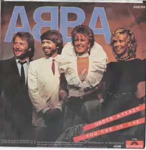 ABBA Under Attack GERMAN 7" VINYL w/PS 80s POP - Picture 1 of 1
