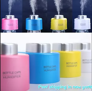 New USB Portable Mini Water Bottle Caps Humidifier Aroma Air Diffuser Mist Maker - Picture 1 of 10