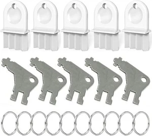 Paper Towel Dispenser Key, 10 Pack Toilet Paper Dispenser Key for Universal Waff - Picture 1 of 12