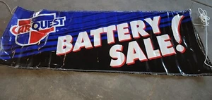 Battery Sale Advertising Carquest Vinyl Banner 34" x 94" approx. (SU) - Picture 1 of 5