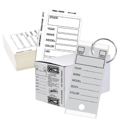 Versa-Tags 250 etiquetas clave MÁS 100 pegatinas Kleer-Bak ventana blanco-gris Foto 1 de 4