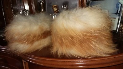 ECHT FUCHS PELZ FELL MANSCHETTEN  ROTFUCHS  FARBE : ORIGINAL EINHEITSGRÖßE - Bild 1 von 2