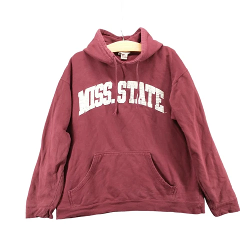 Red Oak Sportswear Men's Mississippi State Hoodie Sweatshirt Red Large Cover