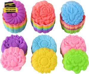 Reusable Silicone Baking Cups 2 Inch Mini Size Silicone Cupcake Liners for Bakin - Picture 1 of 12