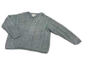 Vintage Abercrombie & Fitch Strickpullover Damen Gr. M Ramie Baumwolle Lt Salbeigrün - Bild 1 von 6